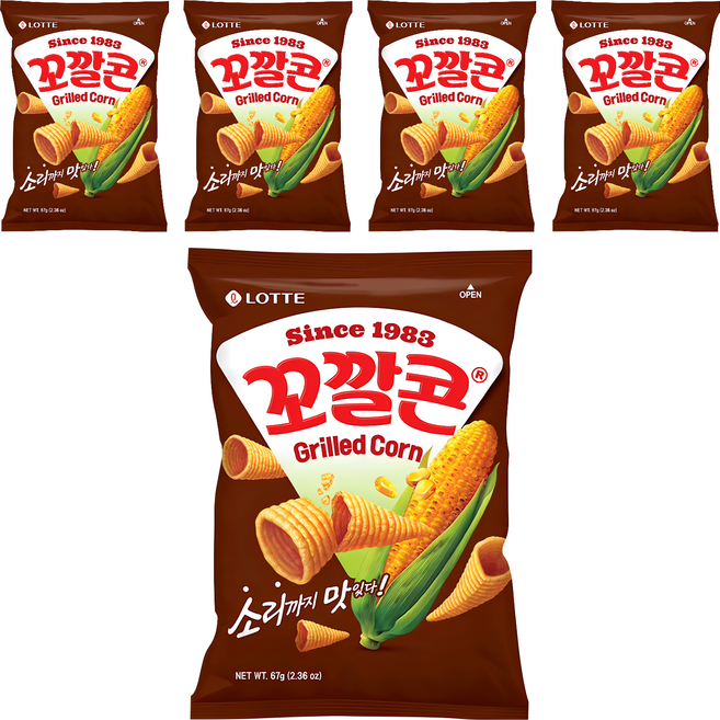 Kokkal Corn 玉米脆角 烤玉米味, 67g, 5包