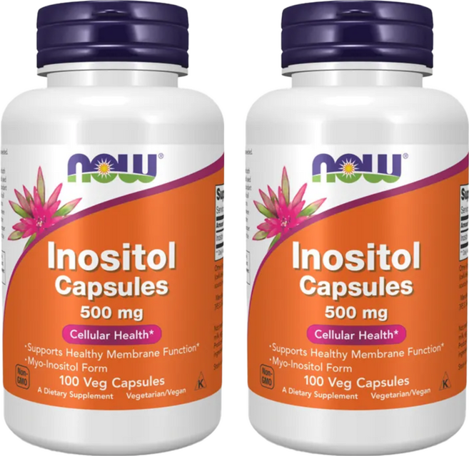 Now 肌醇膠囊 500mg 全素, 100顆, 2罐