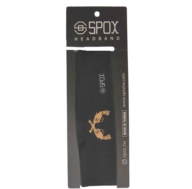 SPOX FLEX TIE 綁式運動頭帶 速乾排汗運動布料, 黑色, 1條