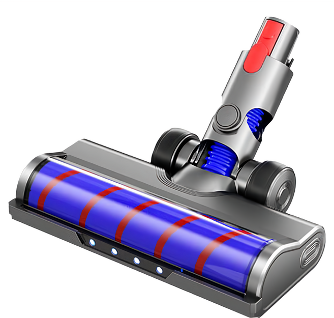 YEER醫悅氛芳 加強型軟絨地刷 LED照明 滾輪加大 吸力升級, 適用 Dyson V7.V8.V10.V11.V15.V8slim, 1支