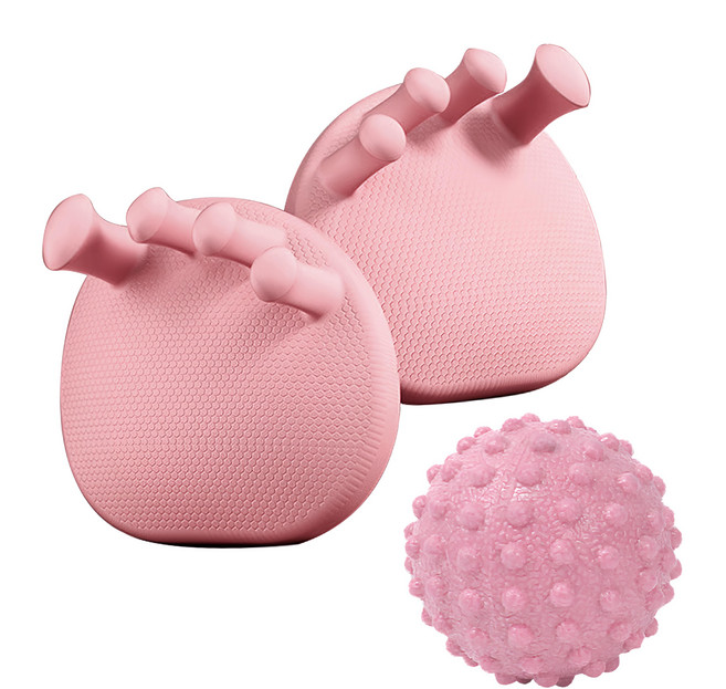 足弓訓練器 + 凸點筋膜球, 1組, 粉色