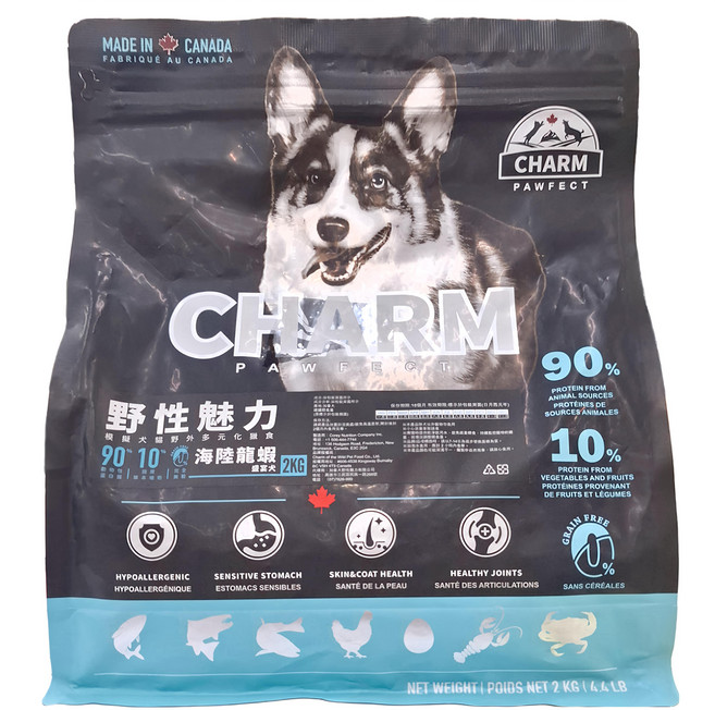CHARM 野性魅力 盛宴犬糧, 海陸龍蝦, 2000g, 1袋