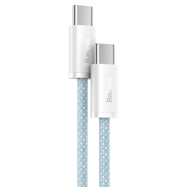 Baseus 倍思 靈動系列 雙Type-C 快充數據線 100W 適用iPhone15, 100cm, 藍色, 1條