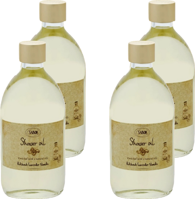 SABON 經典沐浴油 Patchouli Lavender Vanilla, 500ml, 4瓶