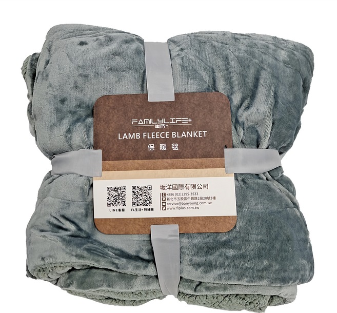 FAmILyLIFE 生活 日式簡約雙面複合特重保暖毯