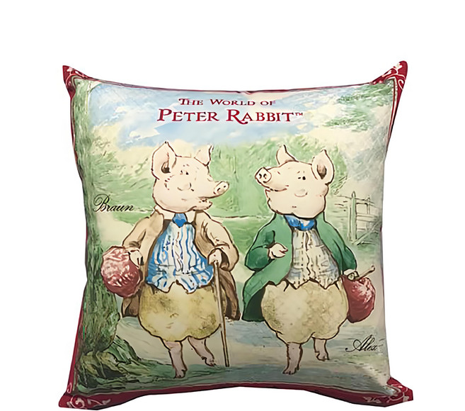 PETER RABBIT 比得兔抱枕 可愛造型 柔軟舒適 伯朗豬, 伯朗豬 多色