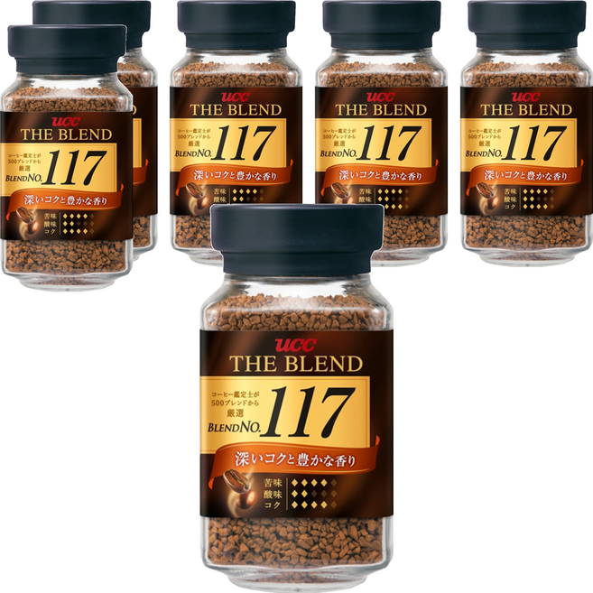 ucc THE BLEND 117即溶咖啡, 即溶咖啡粉, 90g, 6罐