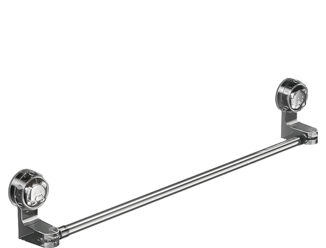 小麥購物 吸盤伸縮毛巾架 C580 174g, 透黑色, 1個