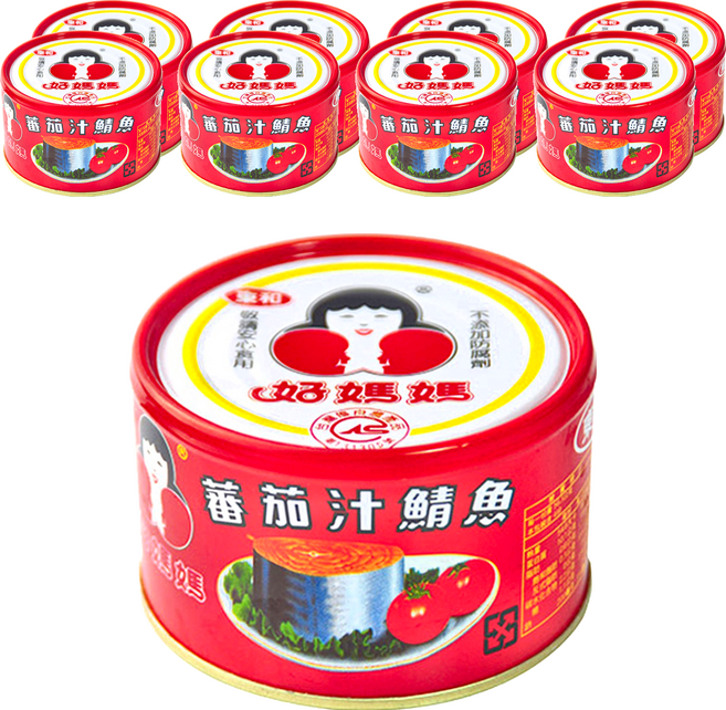 東和食品 How Mama 蕃茄汁鯖魚罐頭 平二號 紅罐, 230g, 9罐