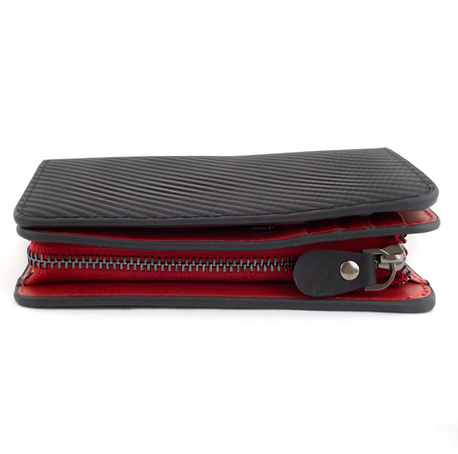 真皮碳纖維牛皮男士2折中夾男夾 LH897
