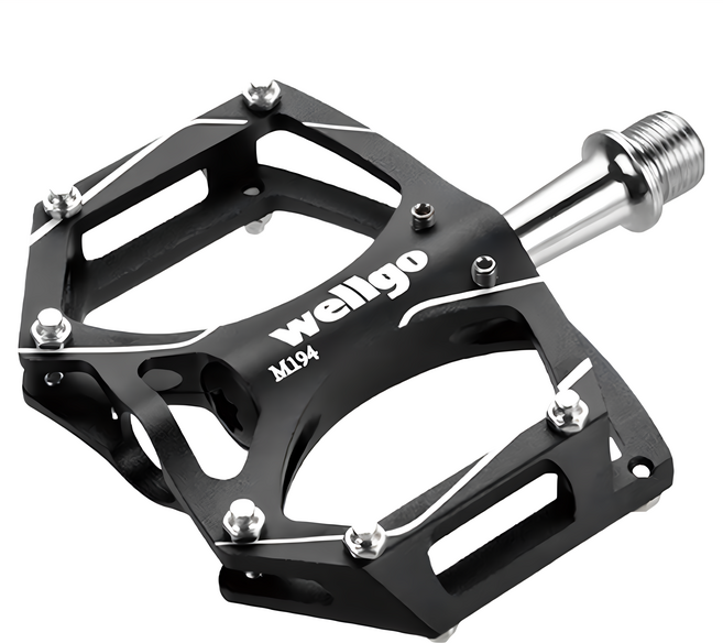 Wellgo 維格 2065-807 鋁合金NC培林腳踏 台灣製造, 黑色, 1個