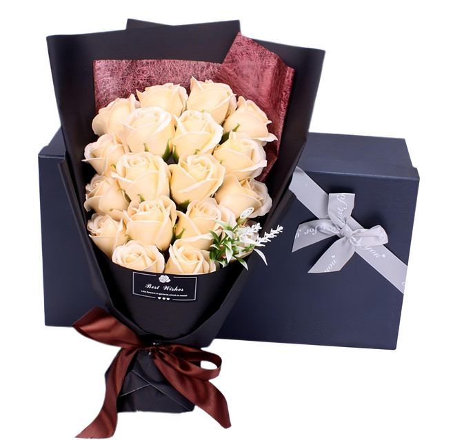 香皂花 18朵, 香檳金, 1個