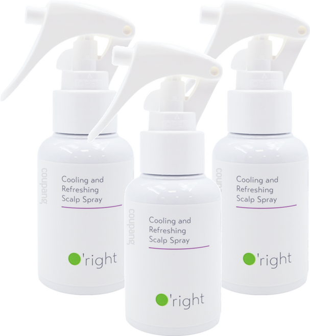 O'right 歐萊德 沁涼頭皮清新噴霧, 50ml, 3瓶