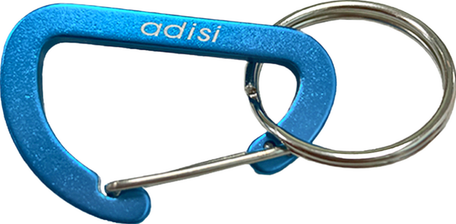 ADISI D型鋁鉤環 AS20030 4mm 陽極藍 登山扣 環保耐用, 2個