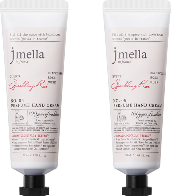 jmella 香氛護手霜 No.05 Sparkling Rose 星耀玫瑰香, 50ml, 2條