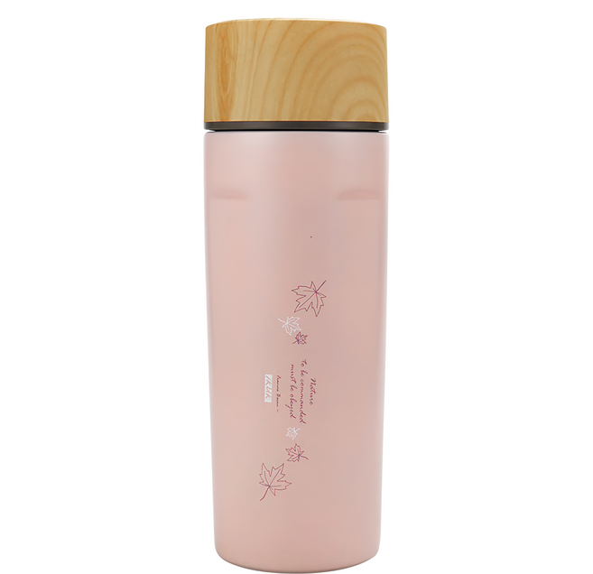 IKUK 艾可 陶瓷濾茶器瓷芯茗茶杯, 楓葉粉, 500ml, 1個