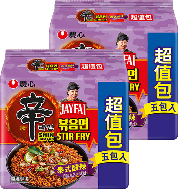 NONGSHIM 農心 辛炒麵 泰式酸辣味 130g, 10包