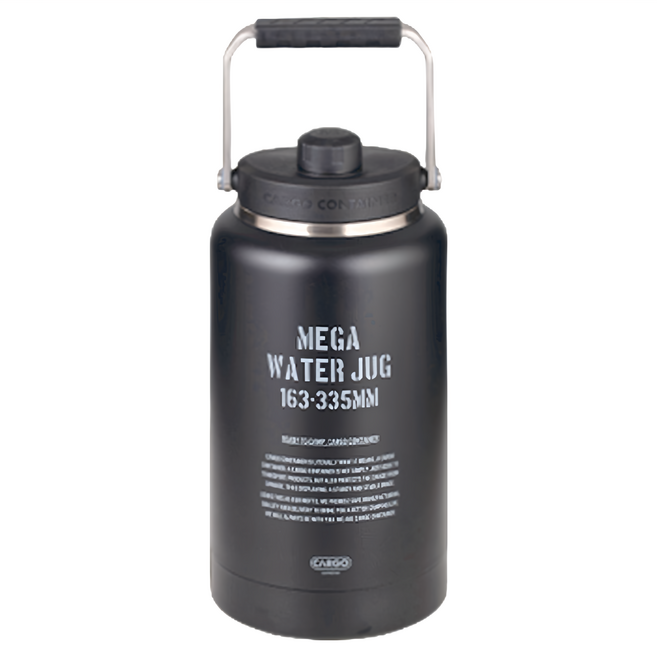 CARGO container 工業風不鏽鋼 手提水壺, 黑色, 3.8L, 1個