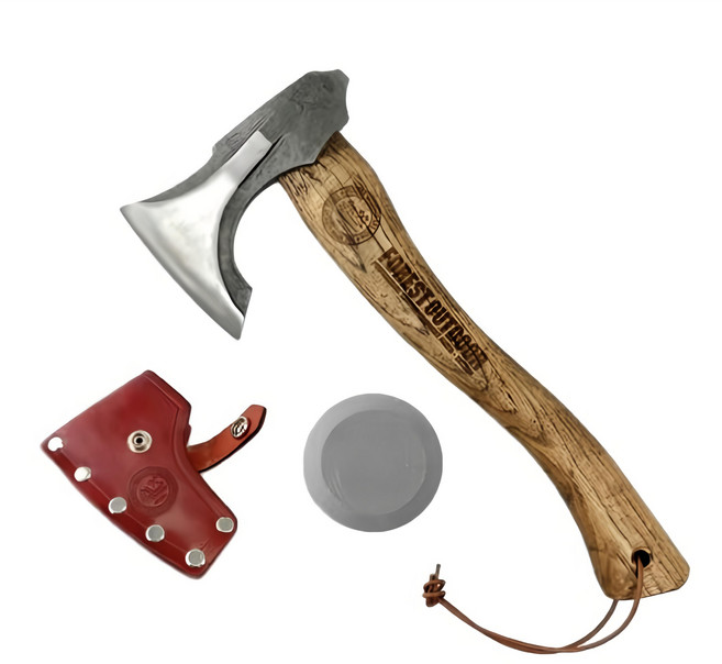 Forest Outdoor 群森戶外 15吋伐木突擊斧 38 x 16.2cm 1.05kg, 銀色 + 原木色, 1個