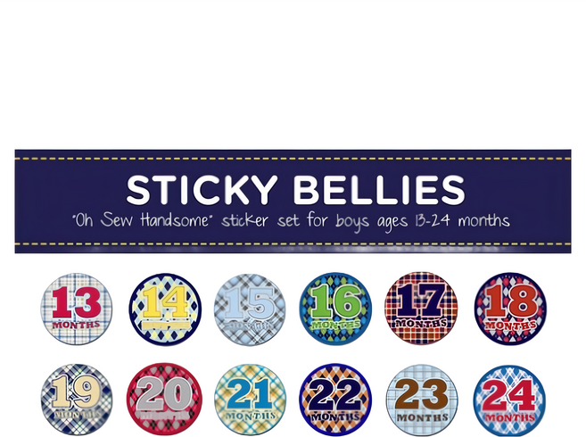 STICKY BELLIES 寶寶月份貼 13~24M, 時尚寶寶, 1組