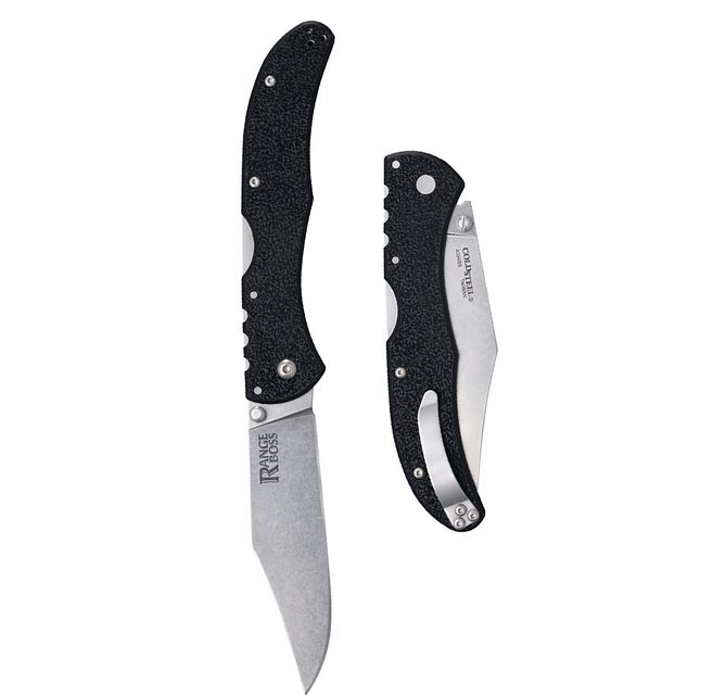 COLD STEEL 冷鋼折刀Range Boss 德國 不銹鋼 黑色Zy-Ex柄 CS20KR5, 1支, 銀色 + 黑色