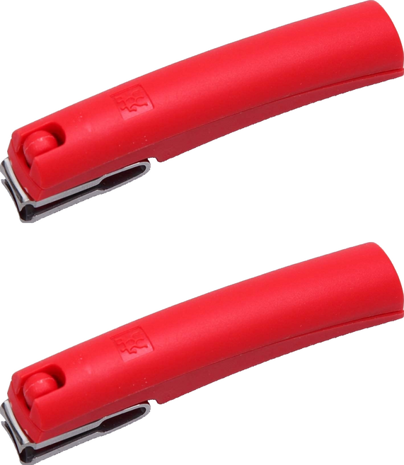 ZWILLING 雙人 簡約時尚基本款 360度指甲剪 5.8 x 1.5 x 1.4cm 38g, 紅色, 2件
