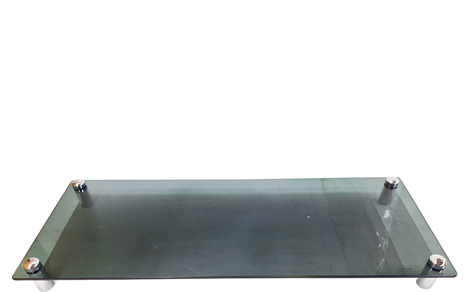 YADI 亞第 空間大師強化玻璃系列 液晶鍵盤收納架 OL-LMG02, 透光黑, 1個