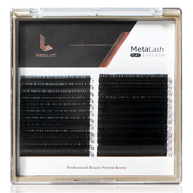 메타래쉬 프리미엄 플랫모 대용량 24줄 인모에 가까운 부드러운 프리미엄 원사, CC컬 0.15 MIX, 1개