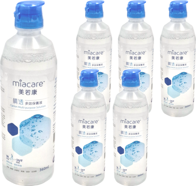 miacare 美若康 多效隱形眼鏡保養液, 360ml, 6瓶