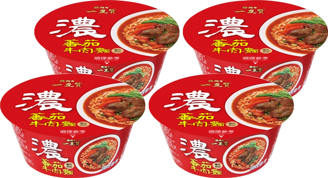 維力 一度贊 蕃茄牛肉麵 185g, 4入