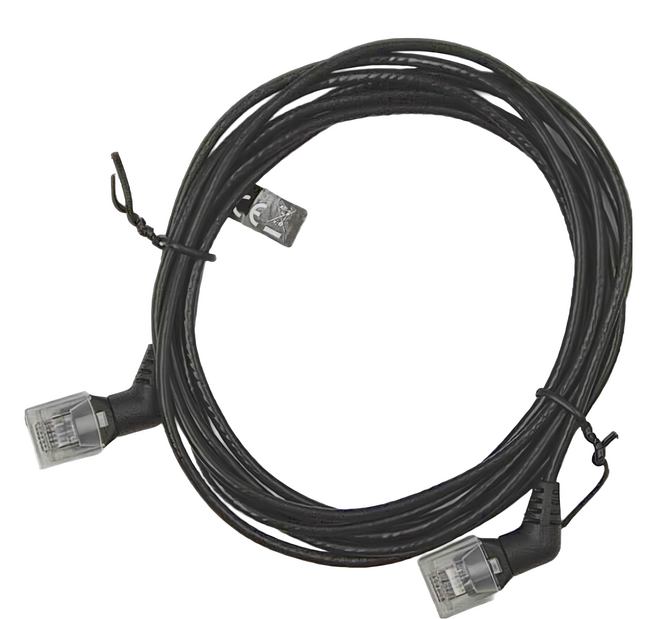 VEnTIOn 威迅 IBO系列 CAT6A 超六類雙彎頭可旋轉纖細高速網路線, 黑色, 1條, 2m
