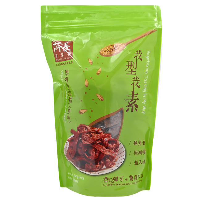 所長茶葉蛋 厚切素蹄筋 原味 香Q彈牙 鹹香滋味 小麥蛋白製作, 100g, 1包