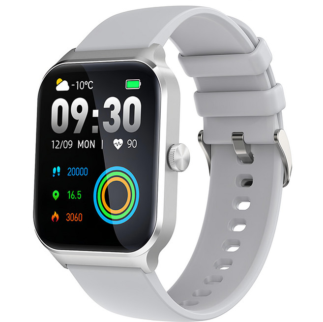 MIVSEN 智慧手錶 P58, 銀色, 1.96吋, 藍牙, 1支