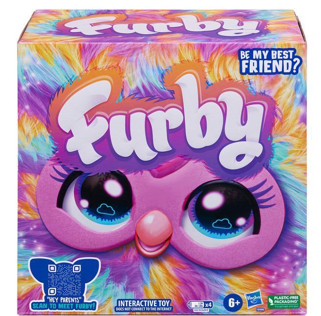 Hasbro 孩之寶 Furby 菲比小精靈 電子互動絨毛玩偶, 22.9cm, 彩色, 1盒