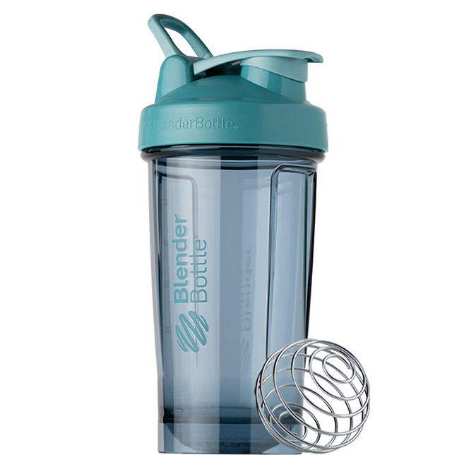 Blender Bottle Pro24 高透視機能搖搖杯 附彈簧球, 蔚藍色, 710ml, 1個