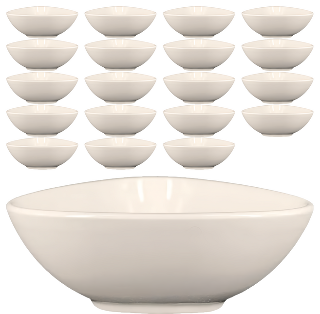 TATUNG 大同磁器 4"三角深缽 20個, 白色, 1組