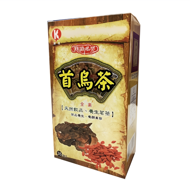 展瑄 首烏茶, 3g, 35包, 1盒