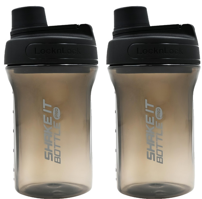 LocknLock 樂扣樂扣 Proshaker 運動搖搖杯 黑色, 650ml, 2個