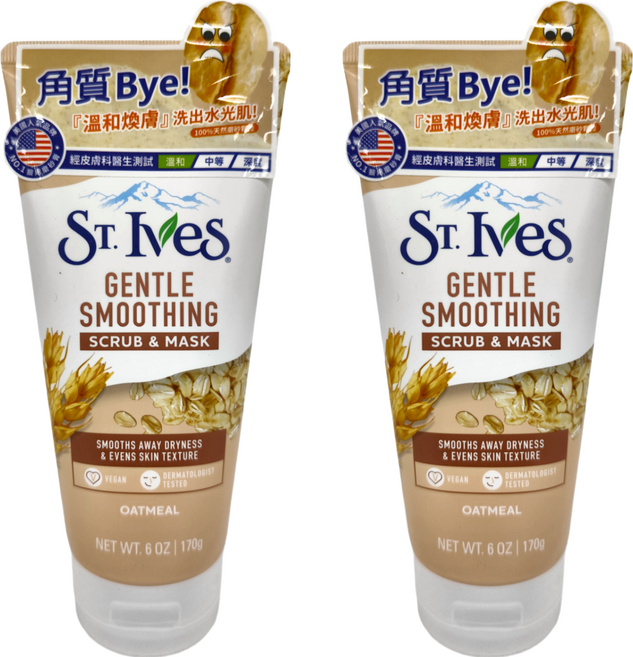 ST.Ives 聖艾芙 植萃去角質磨砂膏 燕麥, 170g, 2條