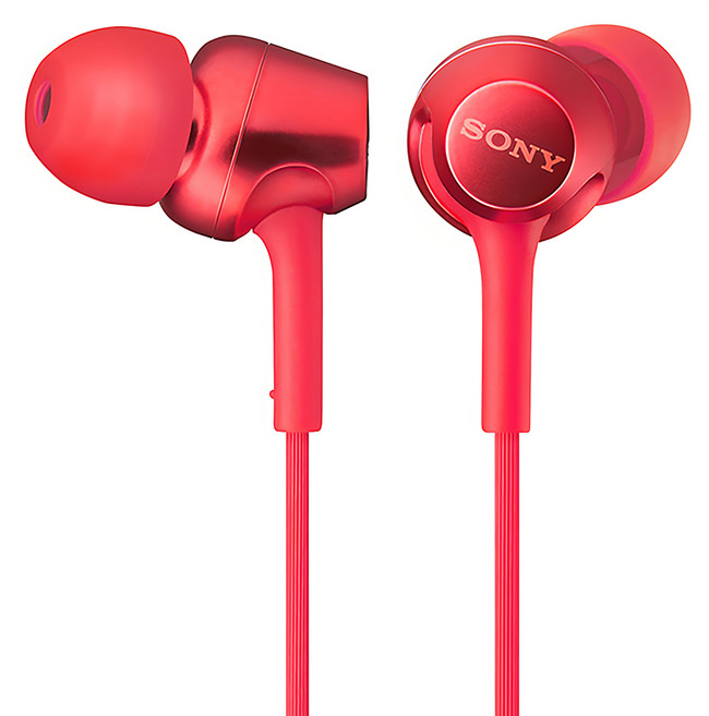 SONY 索尼 耳塞式可通話耳機, MDR-EX255AP, 紅色