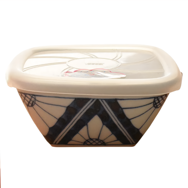 有田燒 菊紋 附蓋缽 - 日本製 陶瓷 寬11.5cm 高5cm 容量260mL, 1個