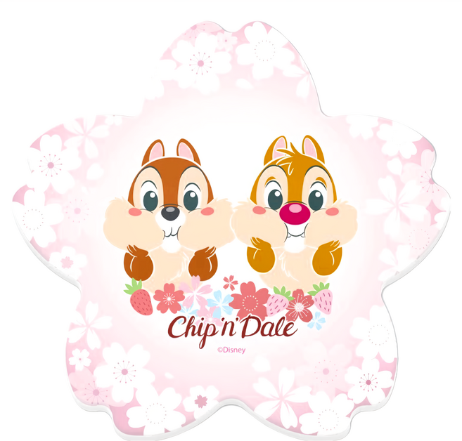 CHIP 'N' DALE 奇奇蒂蒂 迪士尼 櫻花造型珪藻土杯墊 2入組, 2個