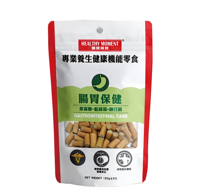Healthymoment 關鍵時刻雞肉條 腸胃保健配方 MT04, 果寡糖 + 藍綠藻 + 納豆菌, 150g, 6包