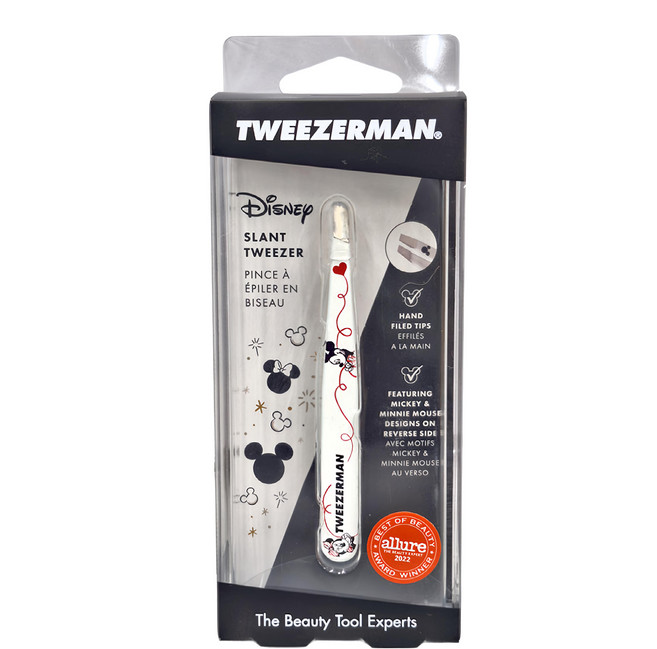 TWEEZERMAN Disney 限定愛不釋手斜口鑷 米奇米妮, 白色, 1支