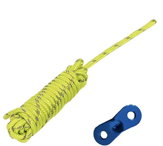 FAmILyLIFE 生活 5.5mm加粗防滑雙反光營繩 單頭 附調節片 8條, 螢光錄