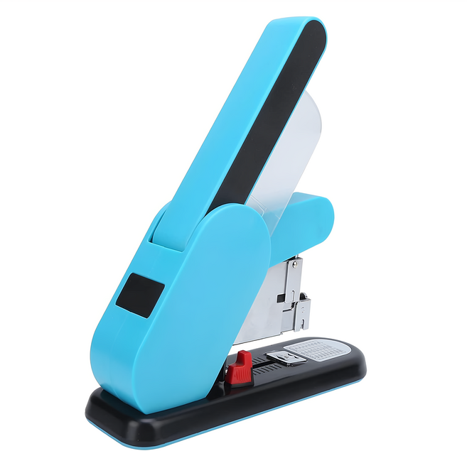 KW-triO 堡勝企業 5006 重型省力訂書機 高張數裝訂100針容量, 藍色, 1個
