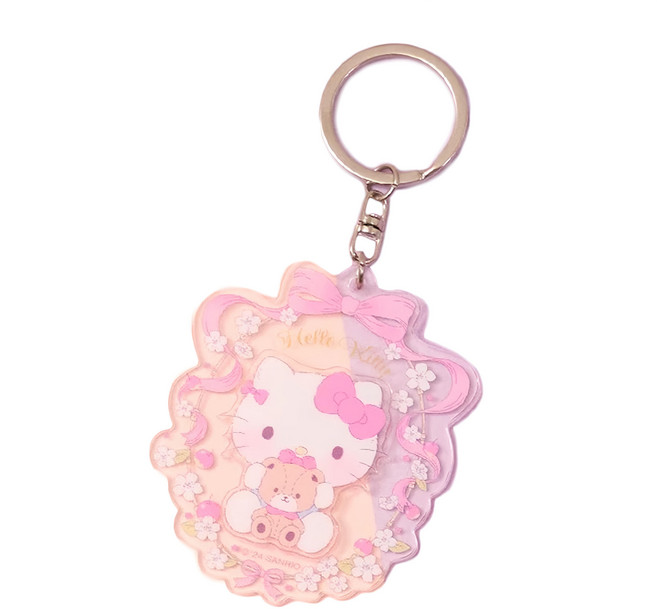 Sanrio 三麗鷗 立體壓克力鑰匙圈 CA939 8 x 5cm, 凱蒂貓 粉色, 1個