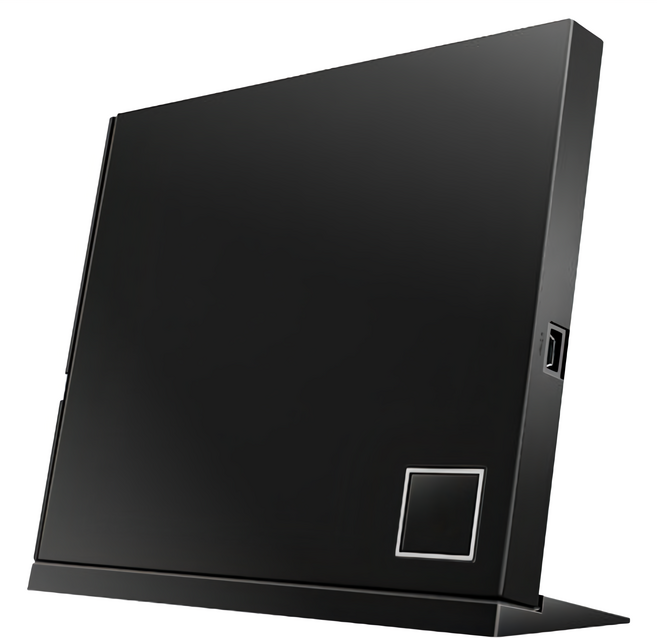 ASUS 華碩 超靜音系列 超薄外接式燒錄機, SBW-06D2X-U/BLK, 1個