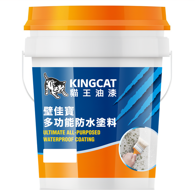 KINGCAT 貓王油漆 壁佳寶多功能防水塗料 K1-680 1加侖, 麥芽黃, 3.78L, 1桶