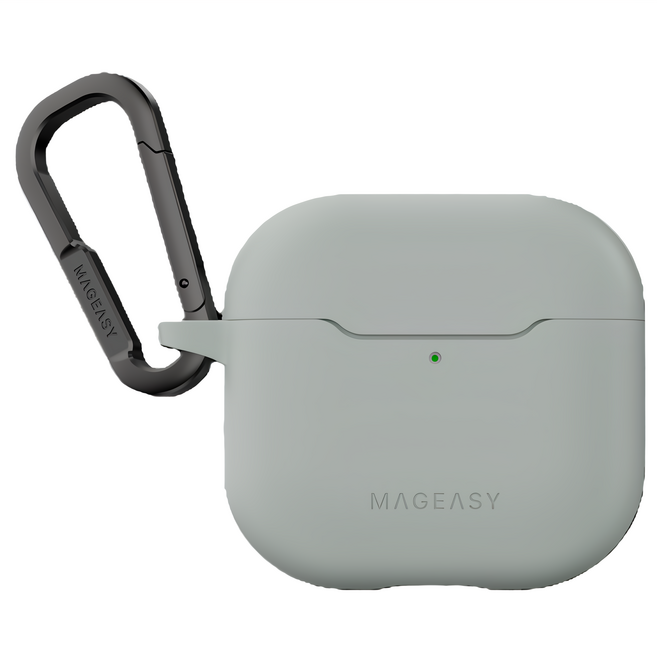 MAGEASY Skin 耳機保護殼 幻影灰 AirPods 輕巧便攜, 1個, Airpods 4